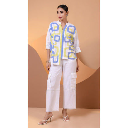 The House of Hemp Women White Latest Stylish Co-Ord (Set of 2)
