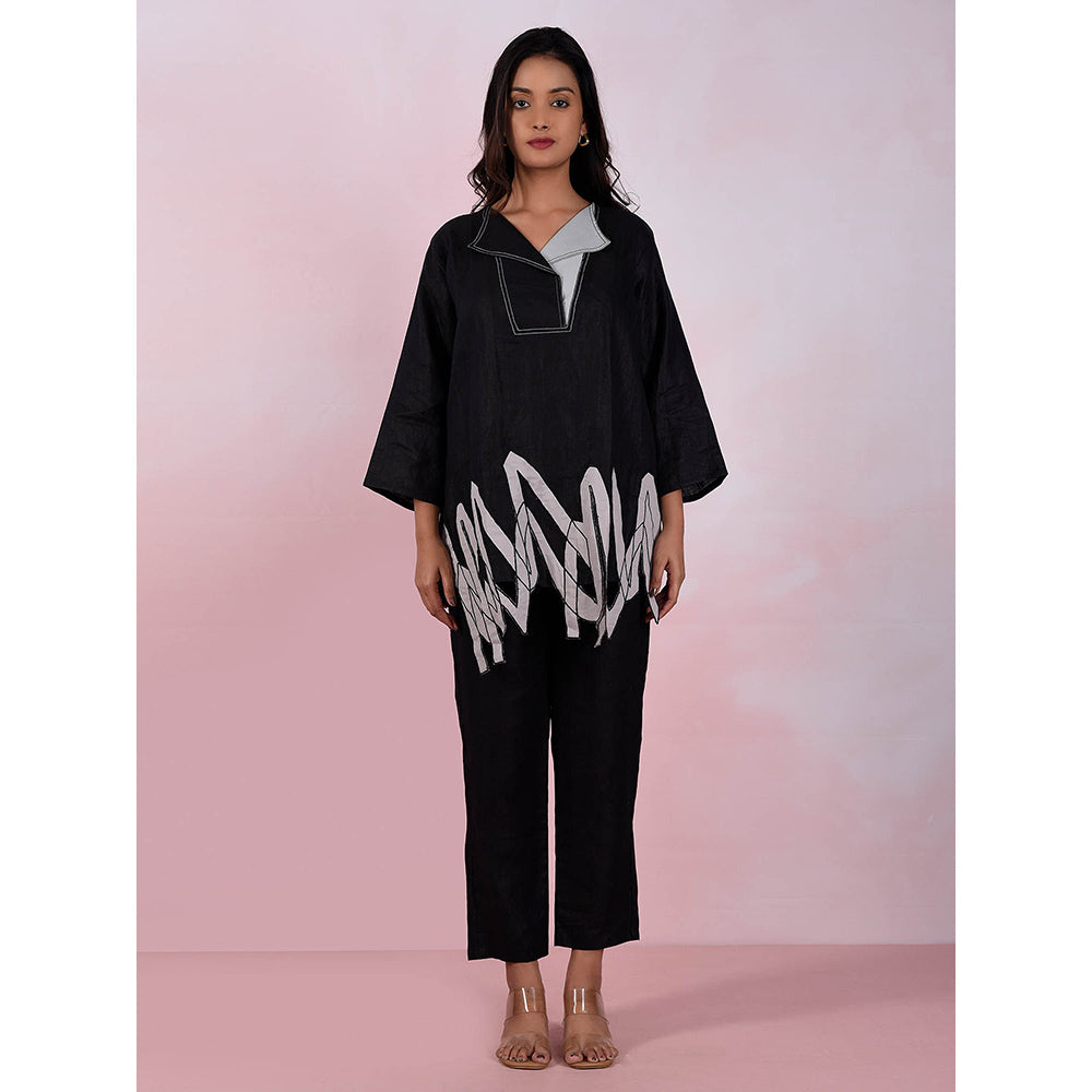 The House of Hemp Women Latest Stylish Neck Hemp And Lyocell Grey Co-Ord (Set of 2)