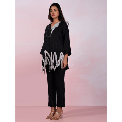 The House of Hemp Women Latest Stylish Neck Hemp And Lyocell Grey Co-Ord (Set of 2)