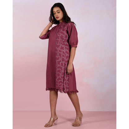 The House of Hemp Women Hemp and Lyocell Berry Mousse Dress