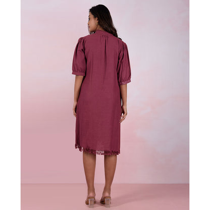 The House of Hemp Women Hemp and Lyocell Berry Mousse Dress