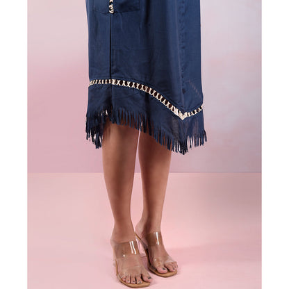 The House of Hemp Women Hemp and Lyocell Nocturne Fringe Dress