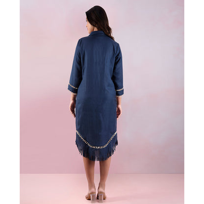 The House of Hemp Women Hemp and Lyocell Nocturne Fringe Dress
