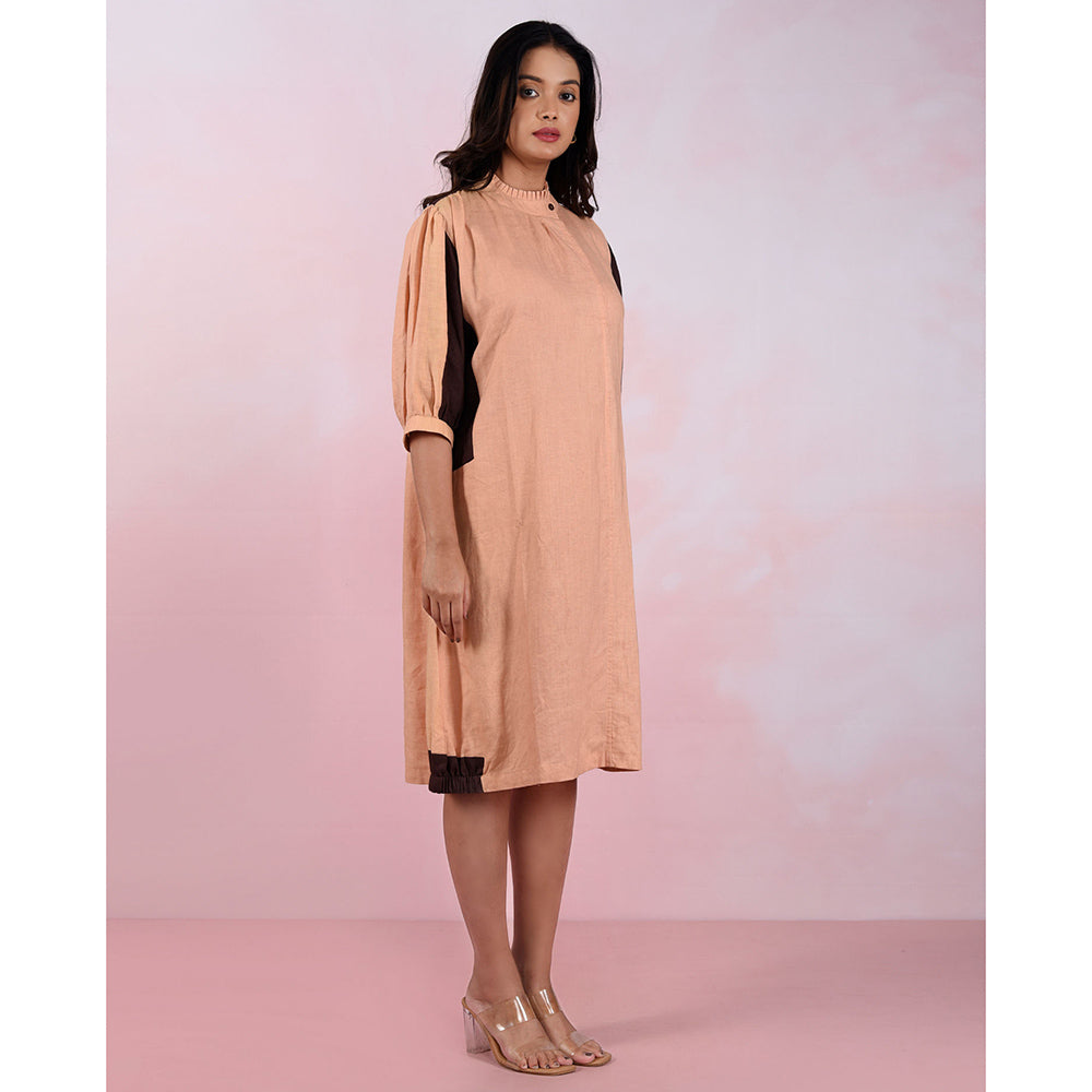The House of Hemp Women Hemp and Lyocell Caramel Edge Dress