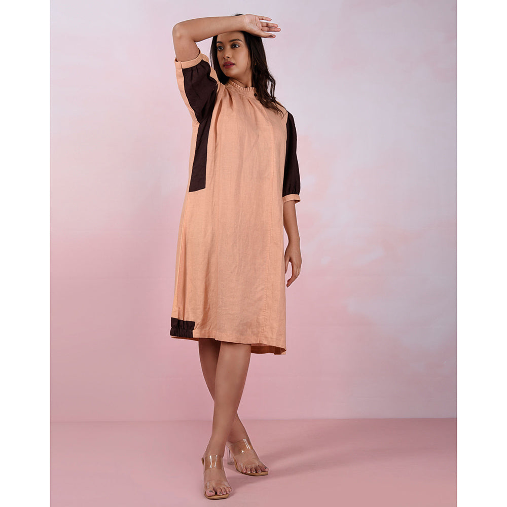 The House of Hemp Women Hemp and Lyocell Caramel Edge Dress