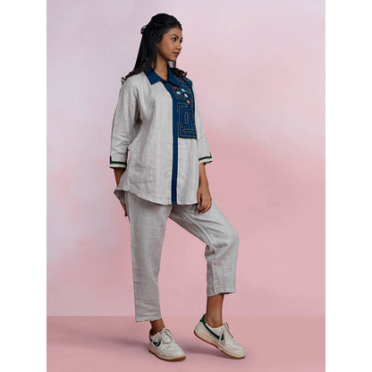 The House of Hemp Storm Pac-Man Grey Shirt with Pant (Set of 2)