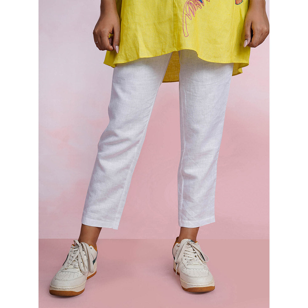 The House of Hemp Lazy Dawn Yellow Tunic with Pant (Set of 2)