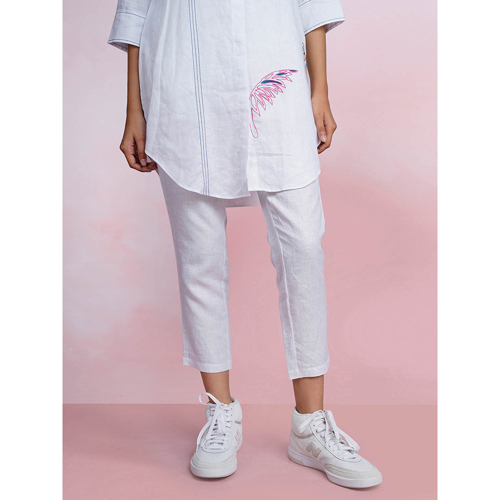 The House of Hemp Cloud Ease White Tunic with Pant (Set of 2)