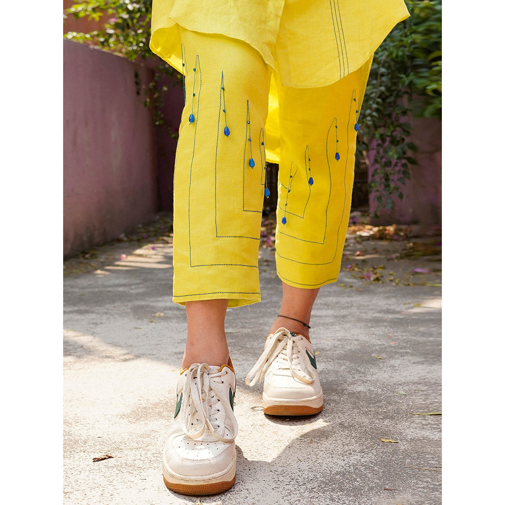 The House of Hemp Zen Sage Green Kurta with Pant (Set of 2)