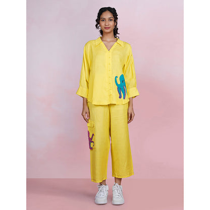 The House of Hemp Seafarer Co-Ord - Lemon Yellow (Set of 2)