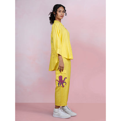 The House of Hemp Seafarer Co-Ord - Lemon Yellow (Set of 2)