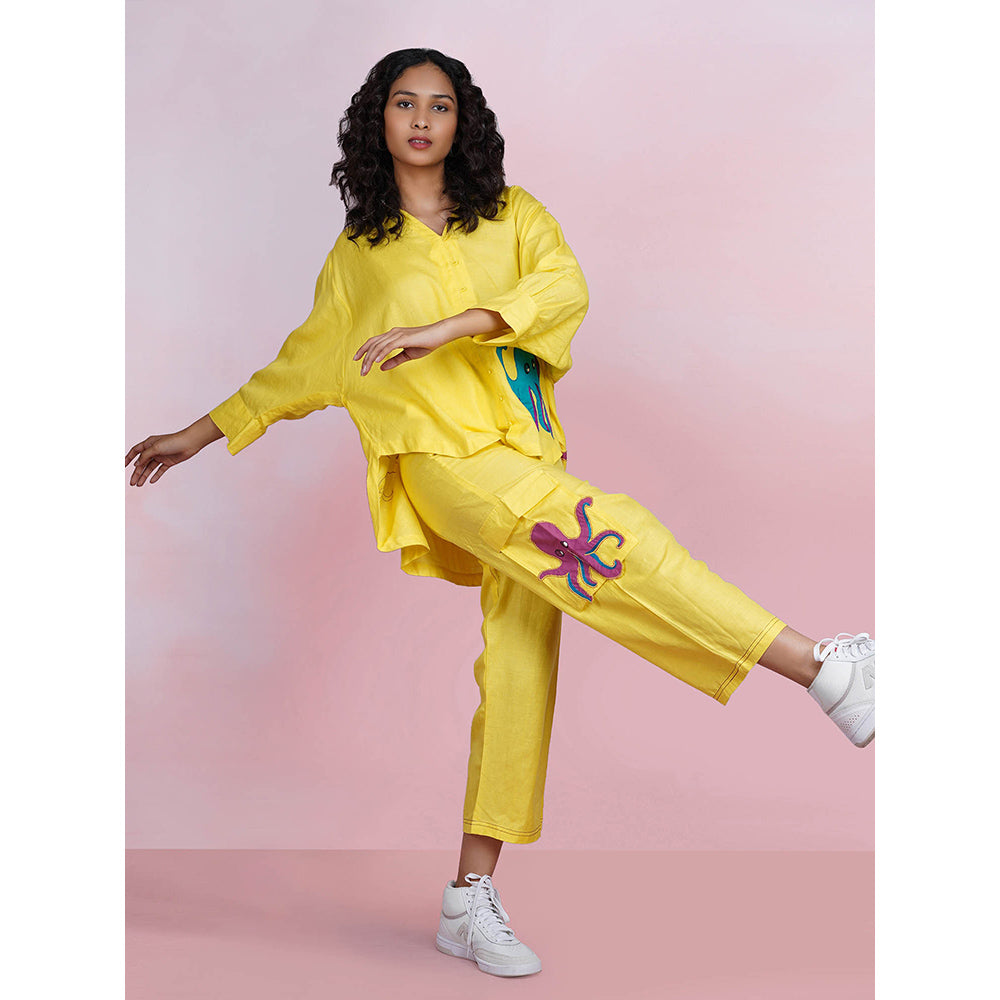 The House of Hemp Seafarer Co-Ord - Lemon Yellow (Set of 2)