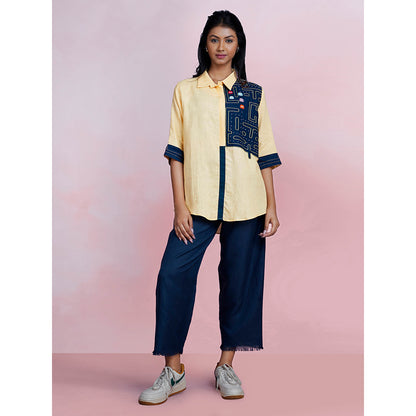 The House of Hemp Sunbeam Pac-Man Yellow Shirt with Pant (Set of 2)