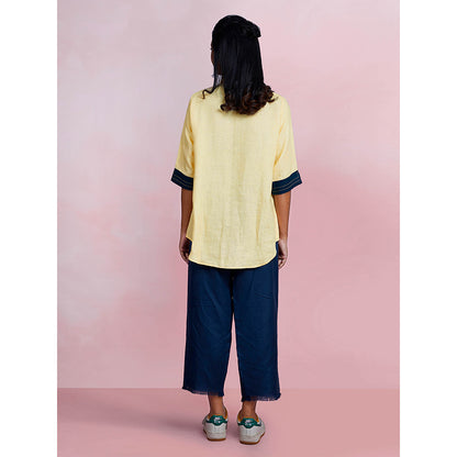 The House of Hemp Sunbeam Pac-Man Yellow Shirt with Pant (Set of 2)