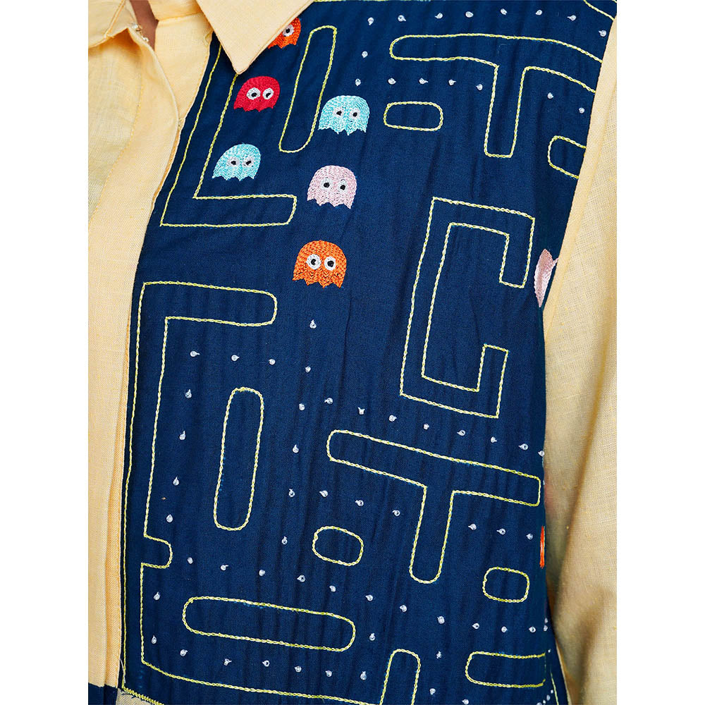 The House of Hemp Sunbeam Pac-Man Yellow Shirt with Pant (Set of 2)