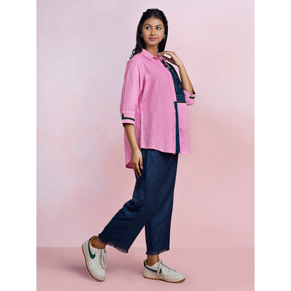 The House of Hemp Blush Pac-Man Mauve Shirt with Pant (Set of 2)