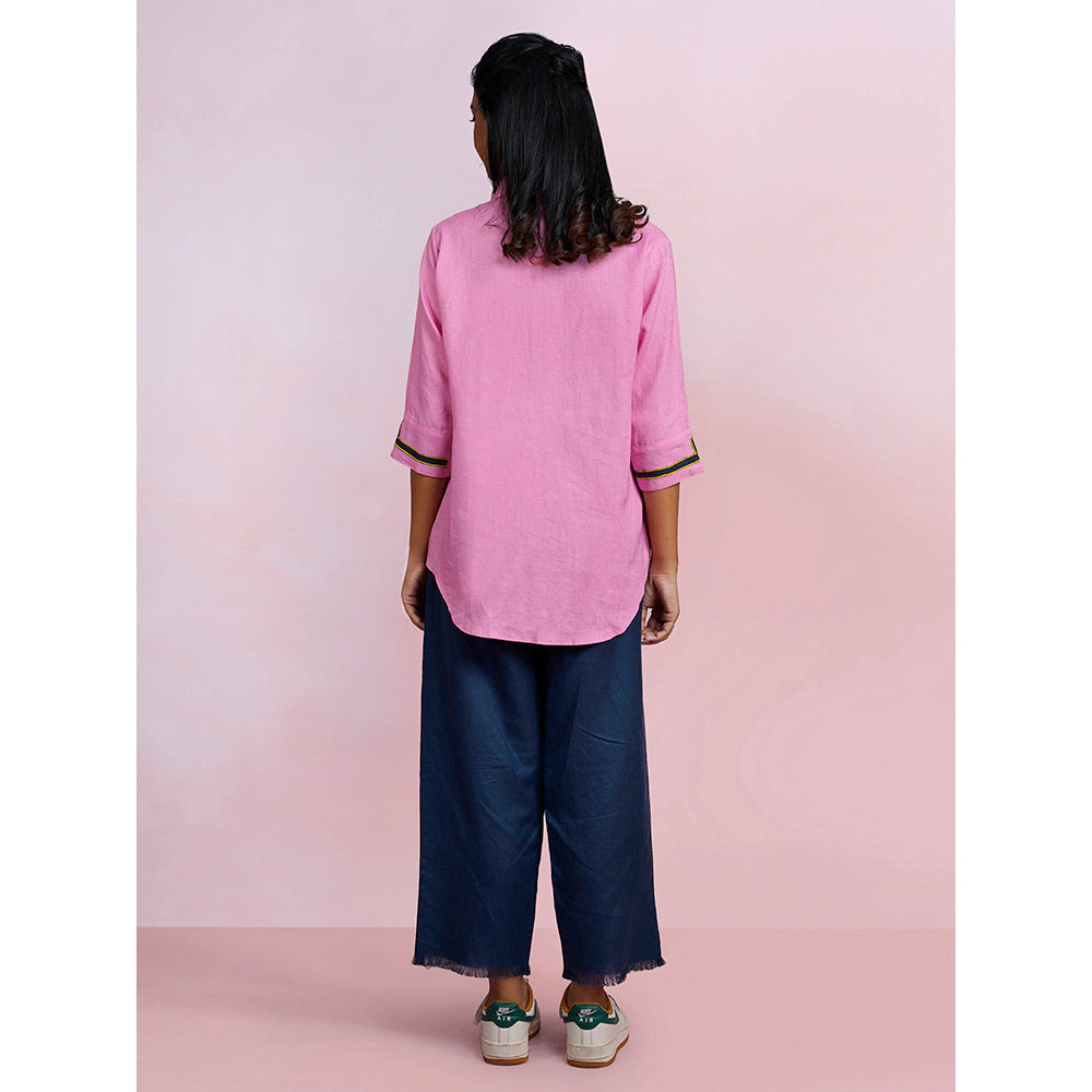 The House of Hemp Blush Pac-Man Mauve Shirt with Pant (Set of 2)