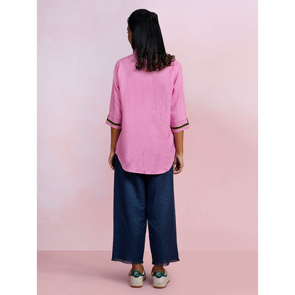 The House of Hemp Blush Pac-Man Mauve Shirt with Pant (Set of 2)