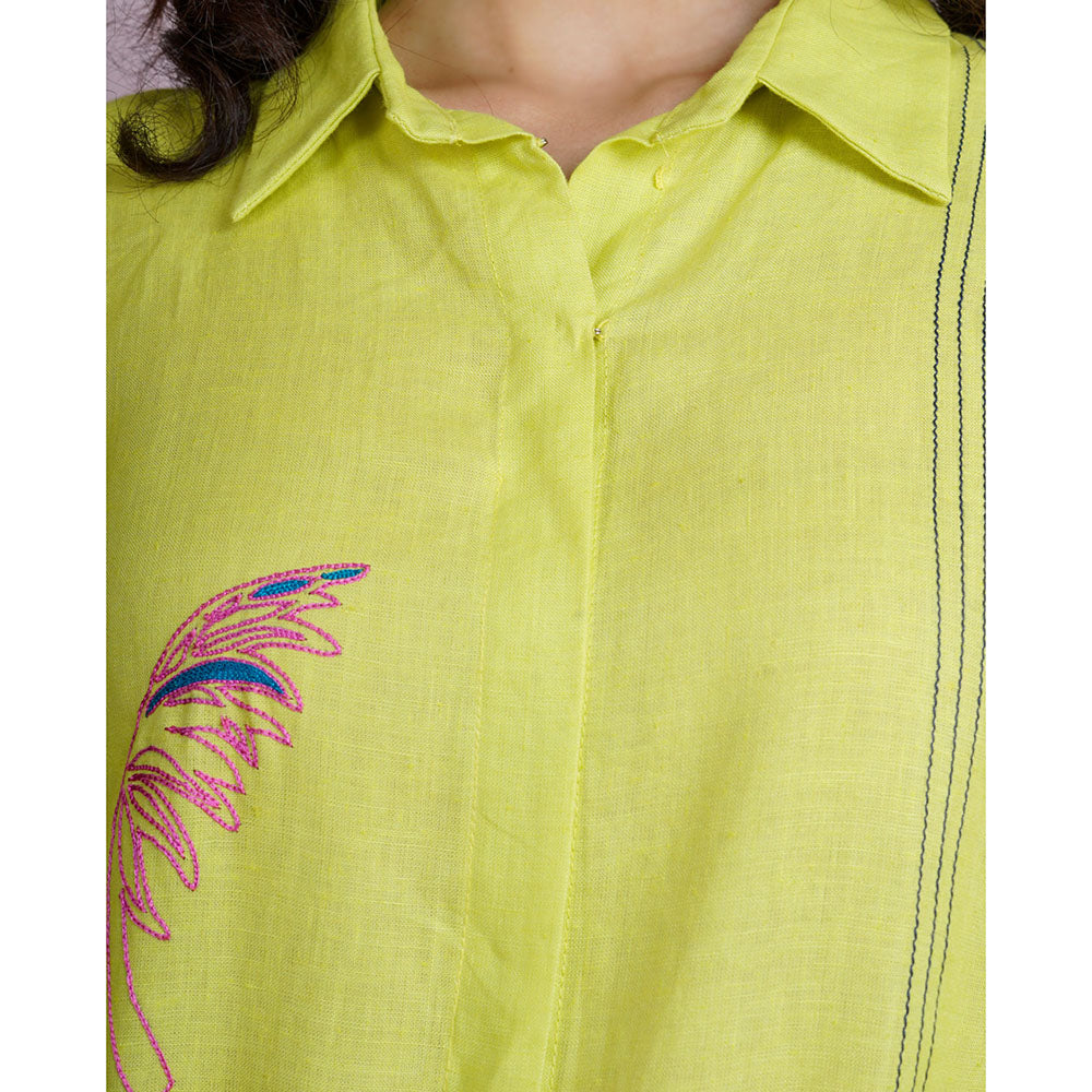 The House of Hemp Zen Sage Shirt Dress
