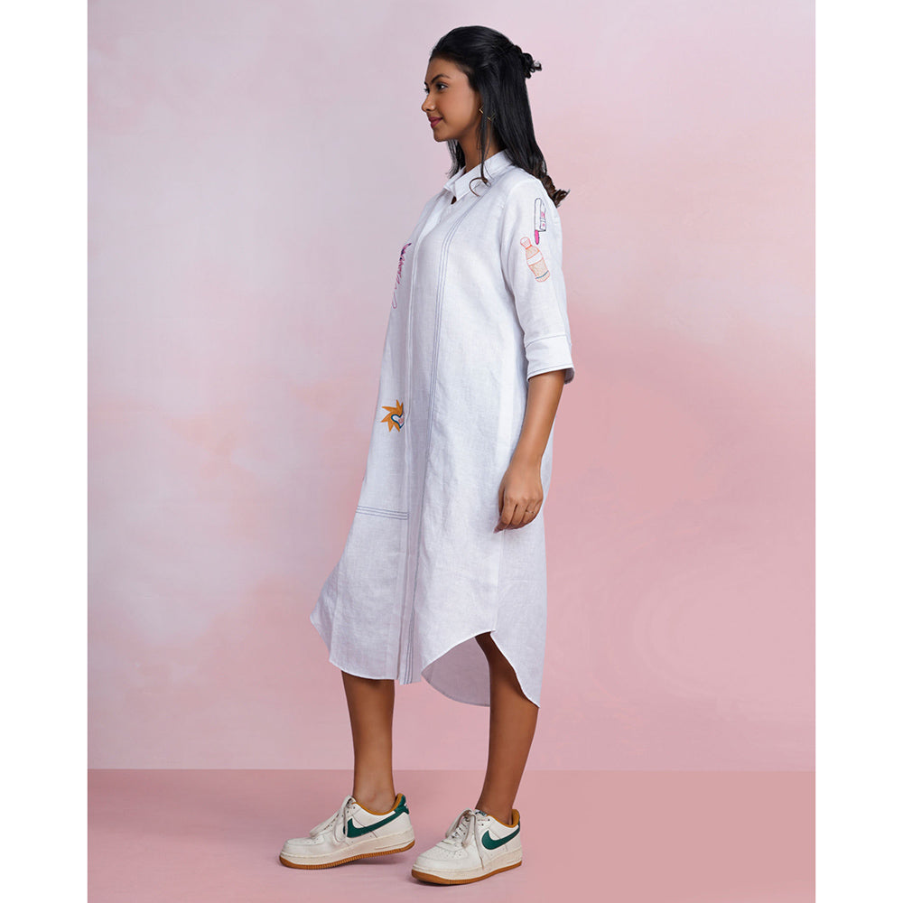The House of Hemp Calm Cloud Shirt Dress