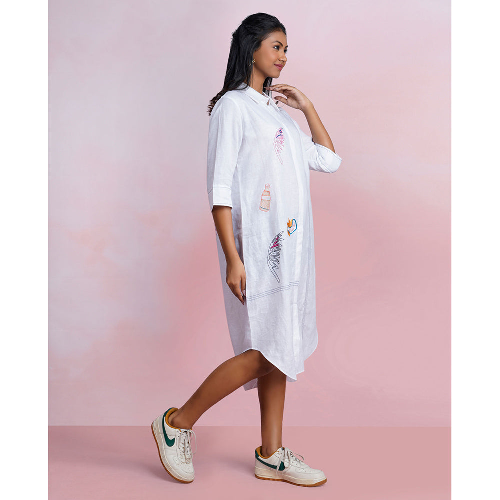 The House of Hemp Calm Cloud Shirt Dress