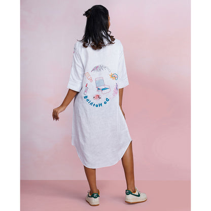 The House of Hemp Calm Cloud Shirt Dress