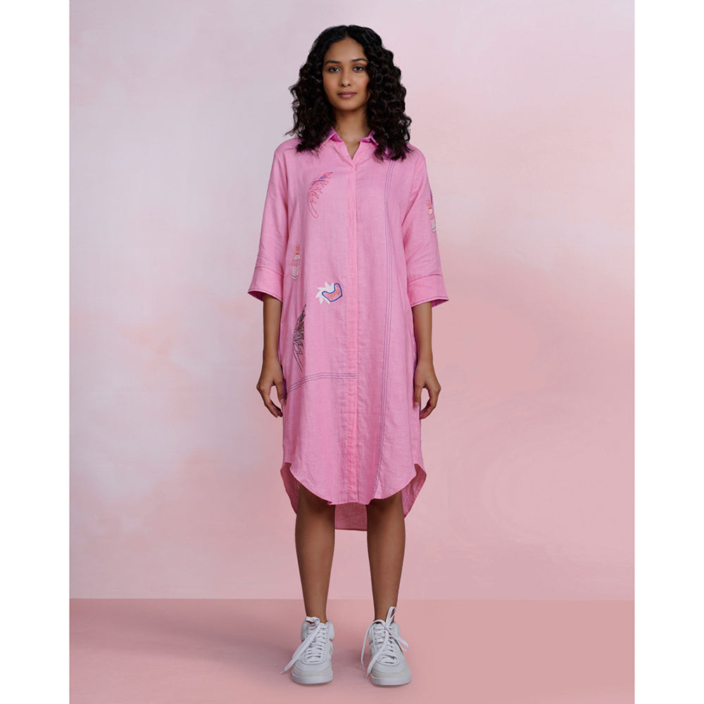 The House of Hemp Blush Breeze Shirt Dress