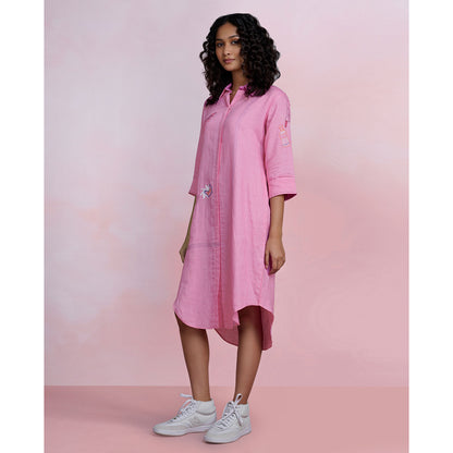 The House of Hemp Blush Breeze Shirt Dress