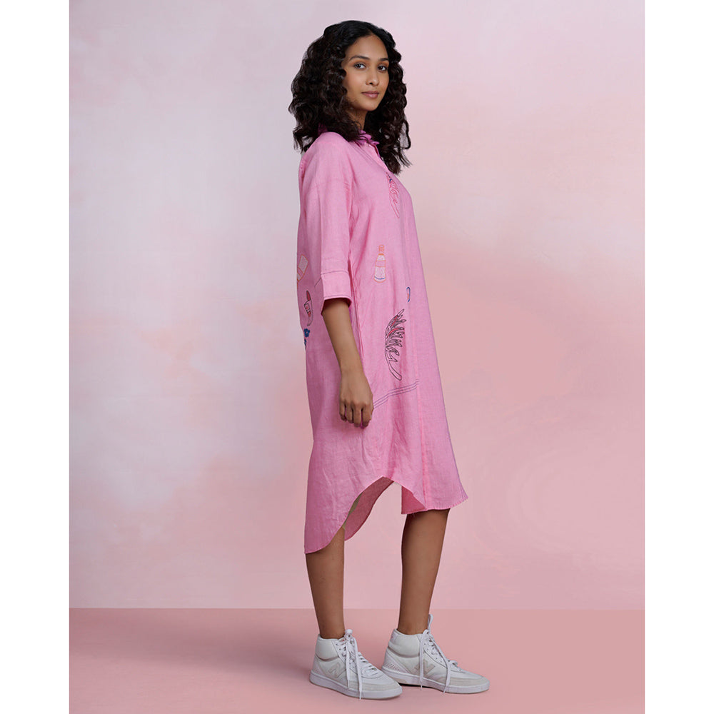 The House of Hemp Blush Breeze Shirt Dress