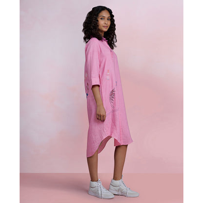 The House of Hemp Blush Breeze Shirt Dress