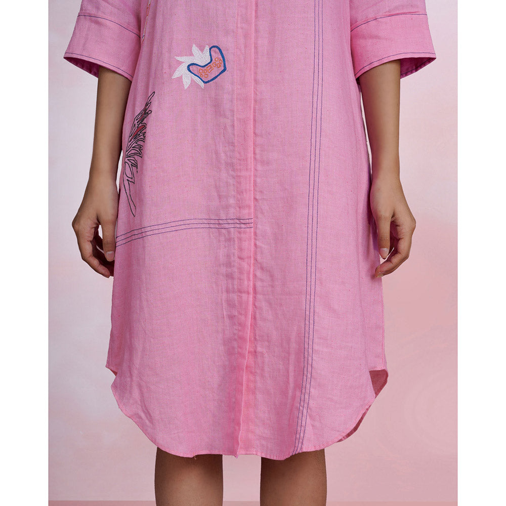 The House of Hemp Blush Breeze Shirt Dress