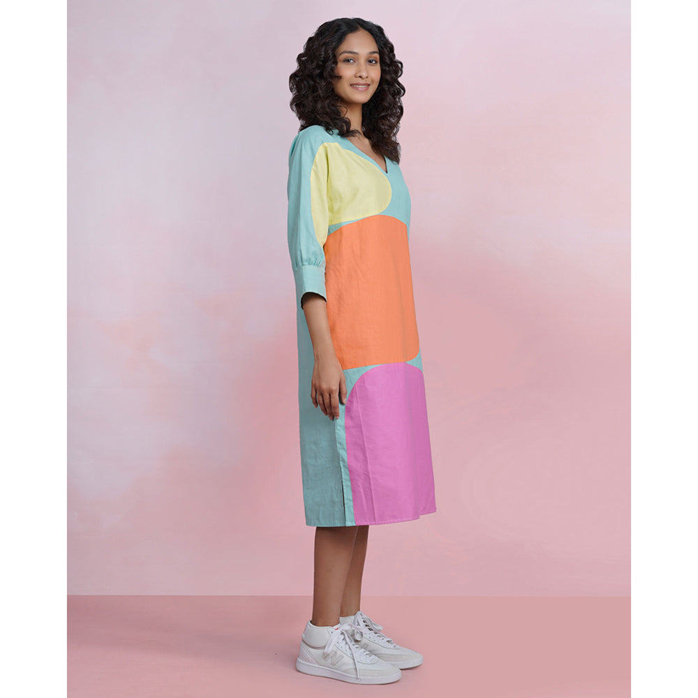 The House of Hemp Viola Aqua Blue Dress