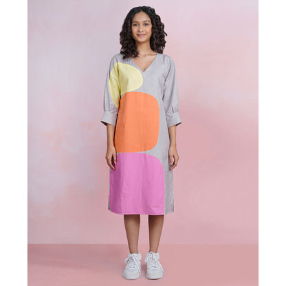 The House of Hemp Grey Viola Mist Dress