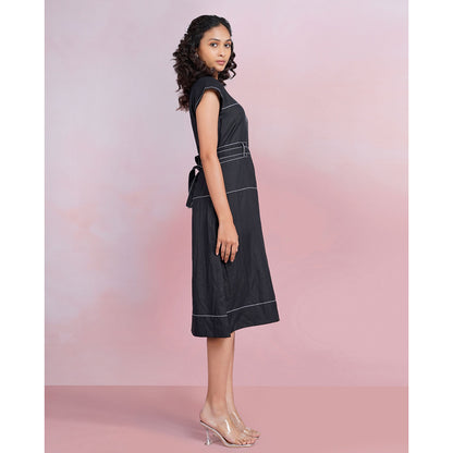 The House of Hemp Dune Whisper Dress - Black (Set of 2)
