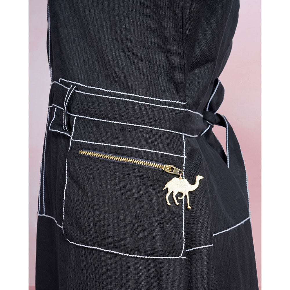 The House of Hemp Dune Whisper Dress - Black (Set of 2)