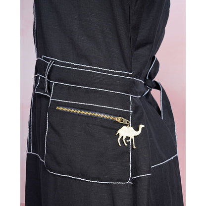 The House of Hemp Dune Whisper Dress - Black (Set of 2)