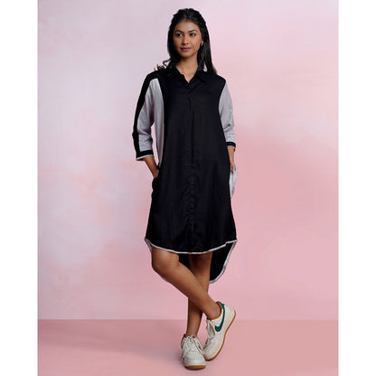 The House of Hemp Graphite Aura Shirt Dress