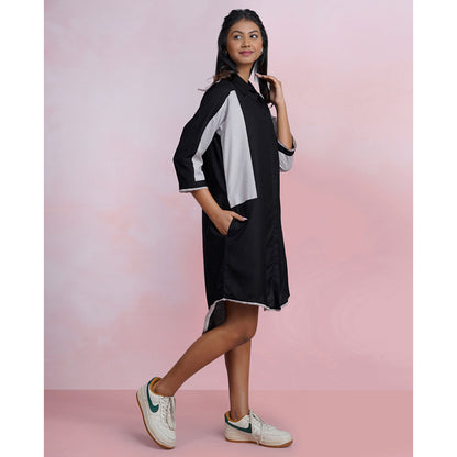 The House of Hemp Graphite Aura Shirt Dress