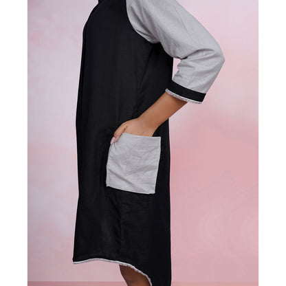 The House of Hemp Graphite Aura Shirt Dress