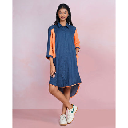 The House of Hemp Sunset Tide Shirt Dress