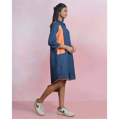 The House of Hemp Sunset Tide Shirt Dress
