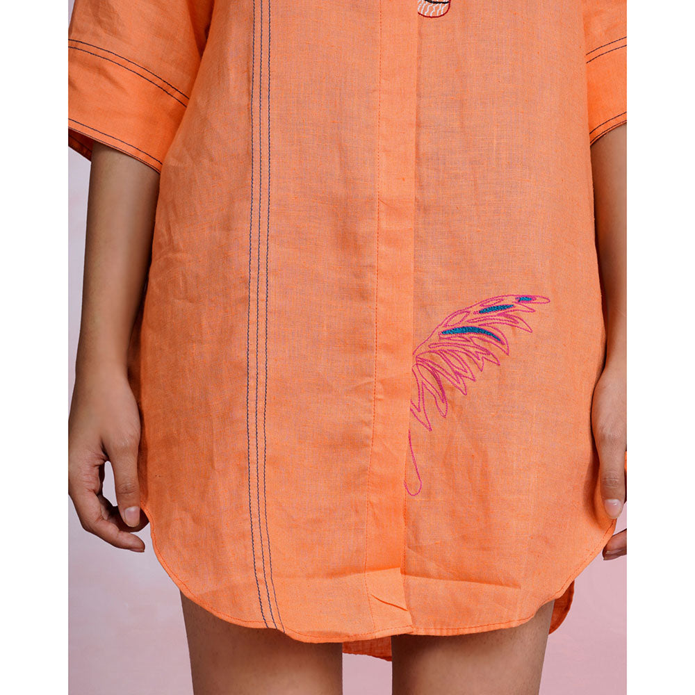The House of Hemp Amber Zen Embroidered Shirt