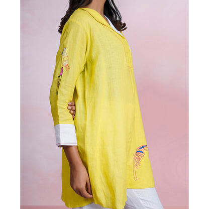 The House of Hemp Lazy Dawn Embroidered Shirt