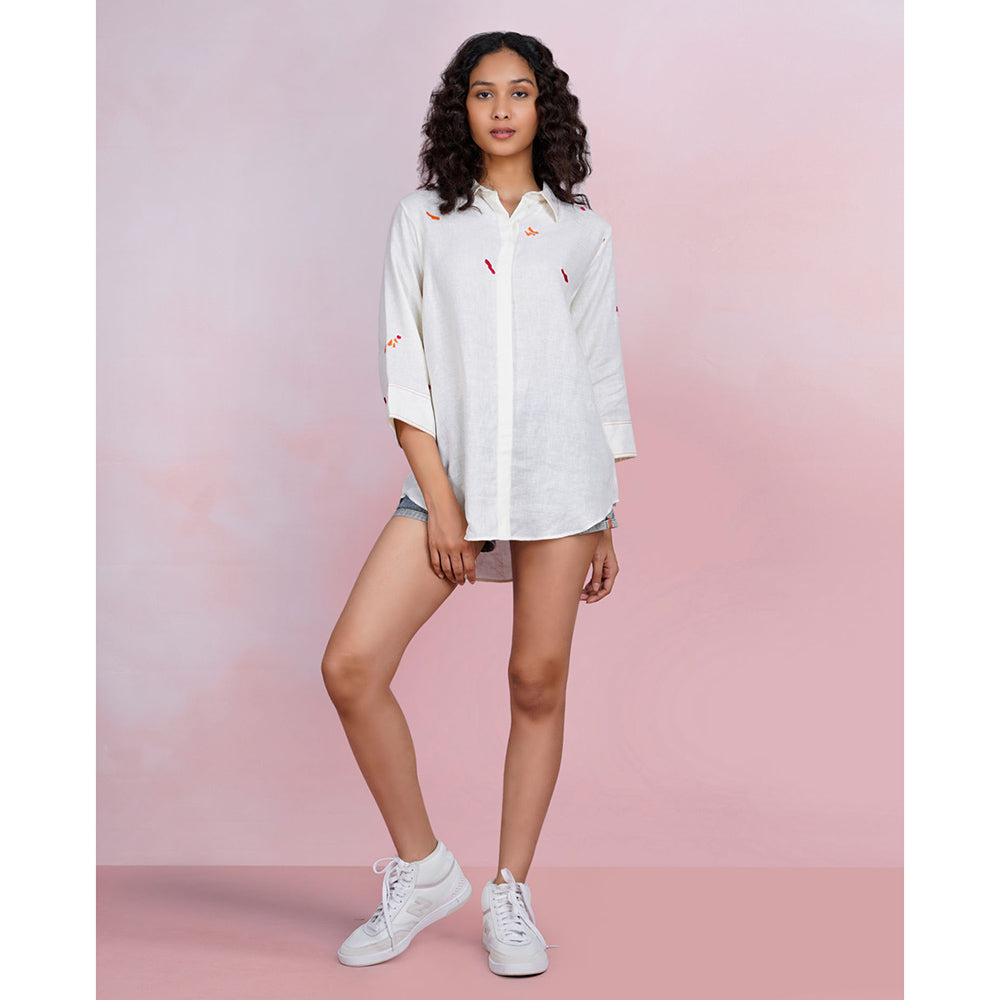 The House of Hemp Cloud Stacks Embroidered Shirt