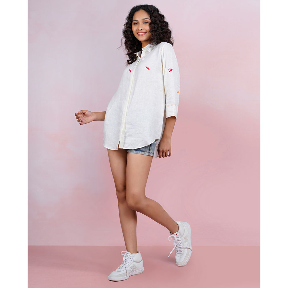 The House of Hemp Cloud Stacks Embroidered Shirt