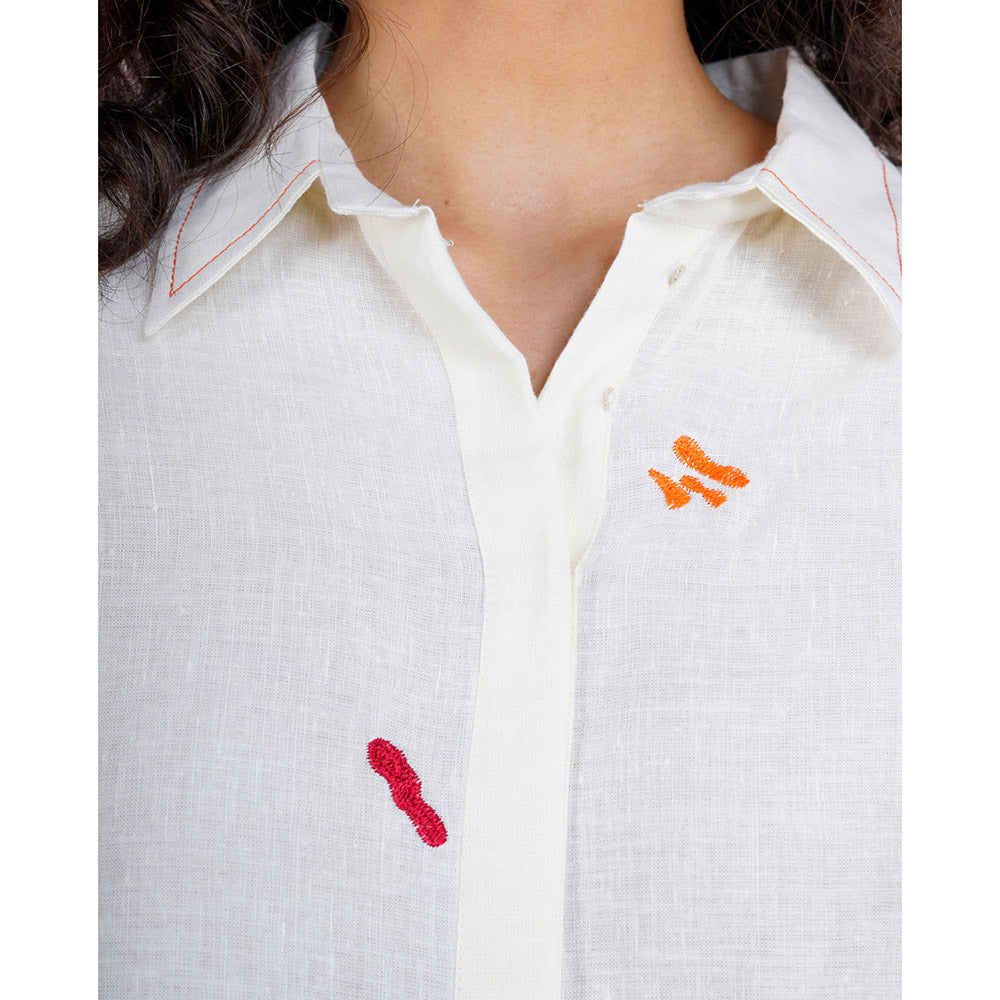 The House of Hemp Cloud Stacks Embroidered Shirt