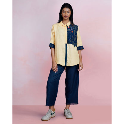 The House of Hemp Neon Chase Embroidered Shirt