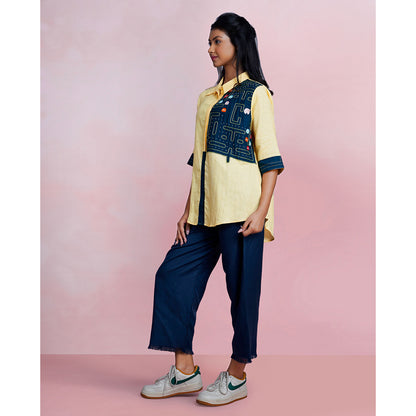 The House of Hemp Neon Chase Embroidered Shirt