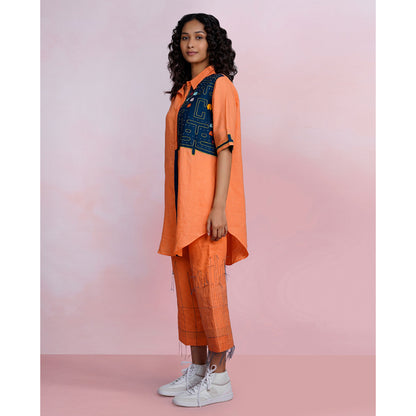 The House of Hemp Retro Maze Embroidered Shirt