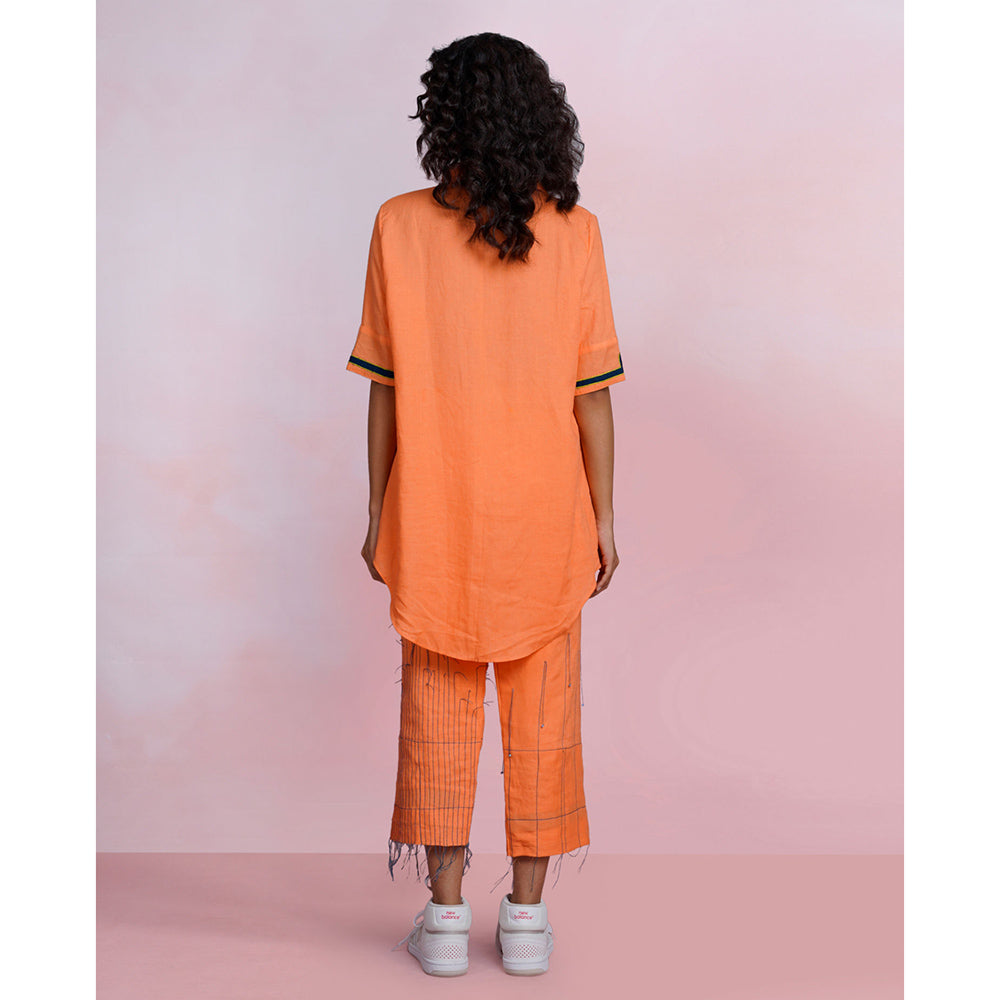 The House of Hemp Retro Maze Embroidered Shirt